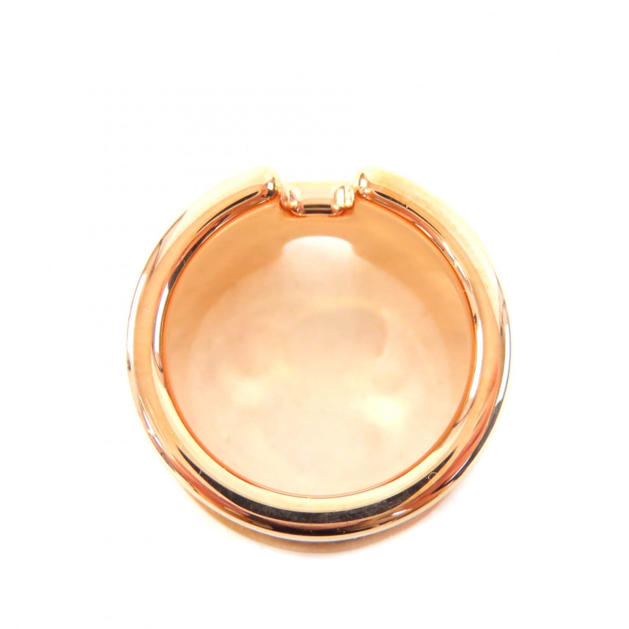 HERMES Olympe GM Etoupe Pink Gold Madame Veau H Design Ring, Size XS, with Box and Dust Bag, Made in France — Like New