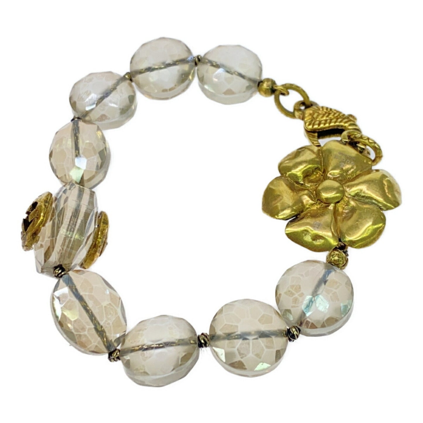 GUCCI Gucci Bracelet Crystal GG Interlocking Gold Mikunigaoka Store