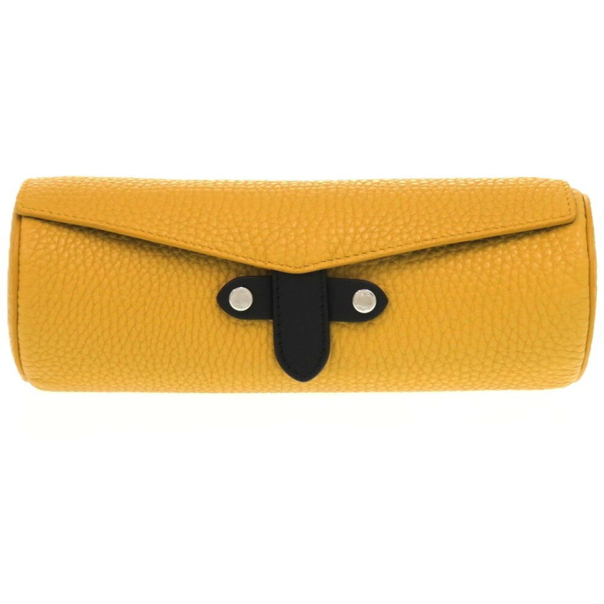 Like new Fendi leather pouch with yellow watch case, 0659FENDI — Like New
