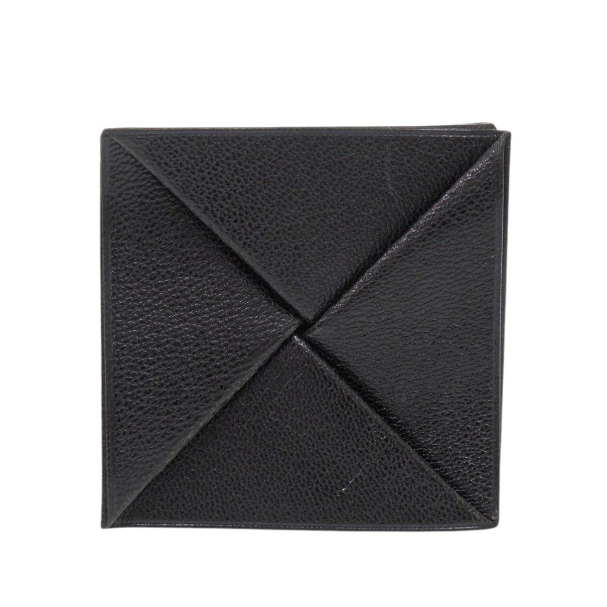 Hermes Excellent condition Hermès Zulu Chevre Black wallet/coin case with 〇Q markings, black, 0776