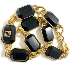 Fendi Men's FF Link Bracelet, Gold, 22cm — Like New