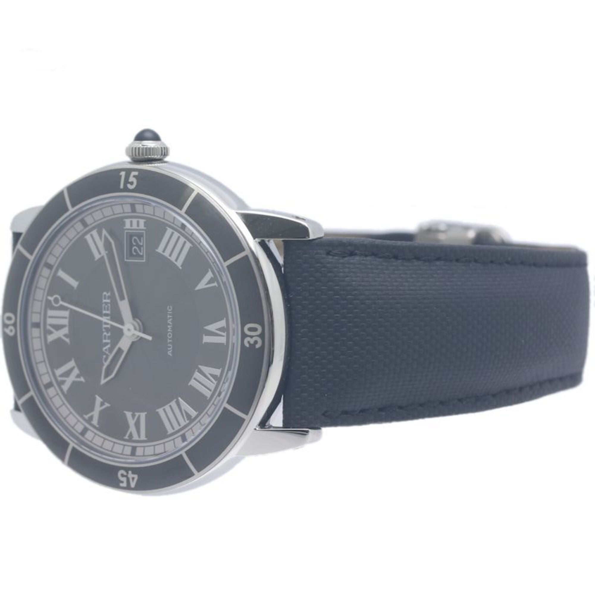 CARTIER Cartier Ronde Croisière de Date WSRN0003 Men's Watch Stainless Steel x Cowhide Leather 40385 — Good