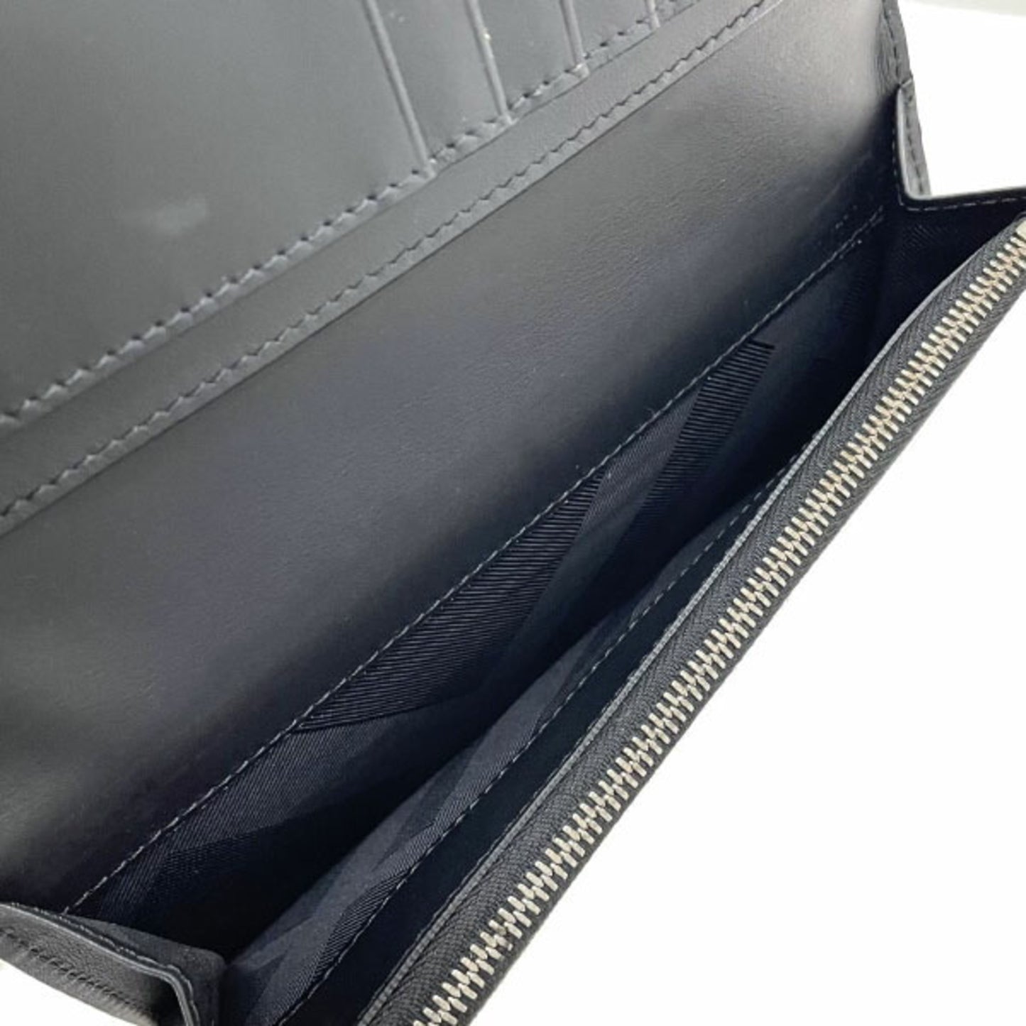 Burberry long wallet, bi-fold leather, black, BURBERRY, men's, HH-14980