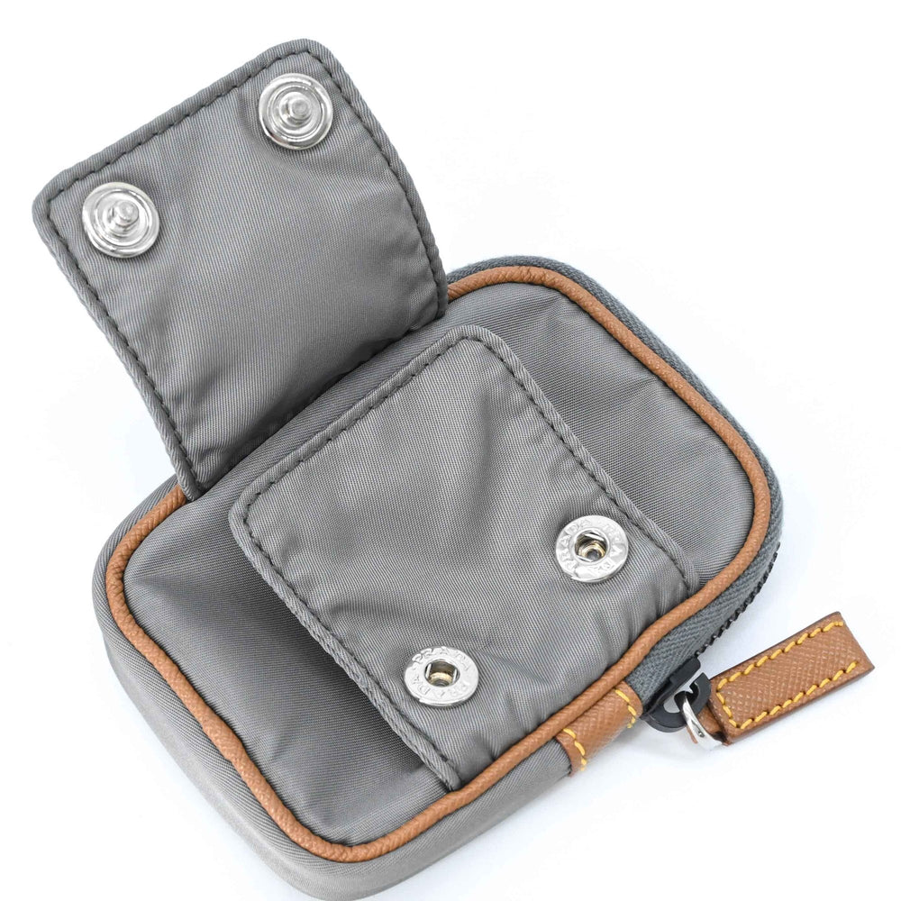 PRADA Tessuto Re-Nylon Triangle Shoulder Bag, Black, Gray, Brown, 2VD769 — New - Store Return