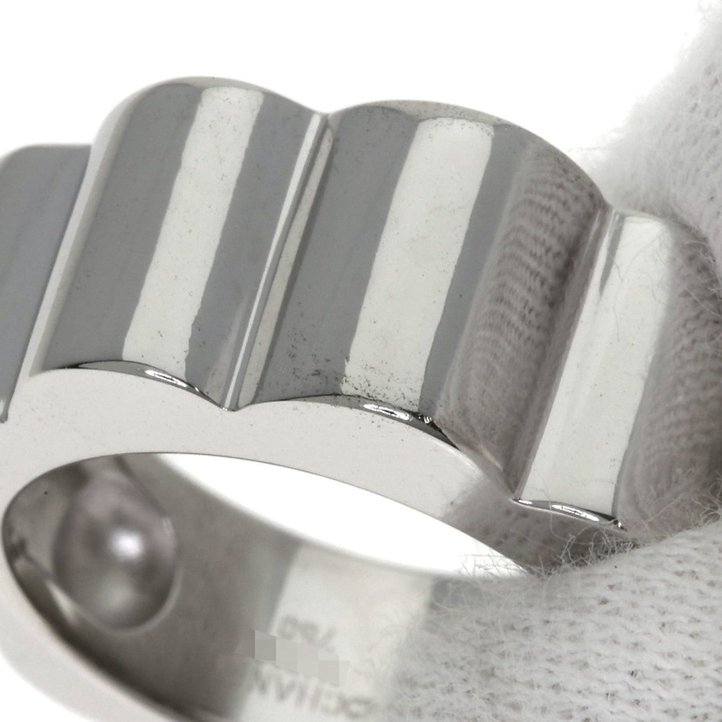 CHANEL Profield Camellia Ring in 18K White Gold for Women