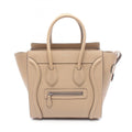 Celine Luggage Micro Shopper Tote Bag, Leather, Women's, Beige