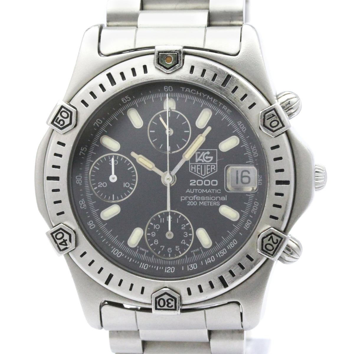 TAG HEUER 2000 Professional Chronograph Steel Automatic Watch 169.306 — Good