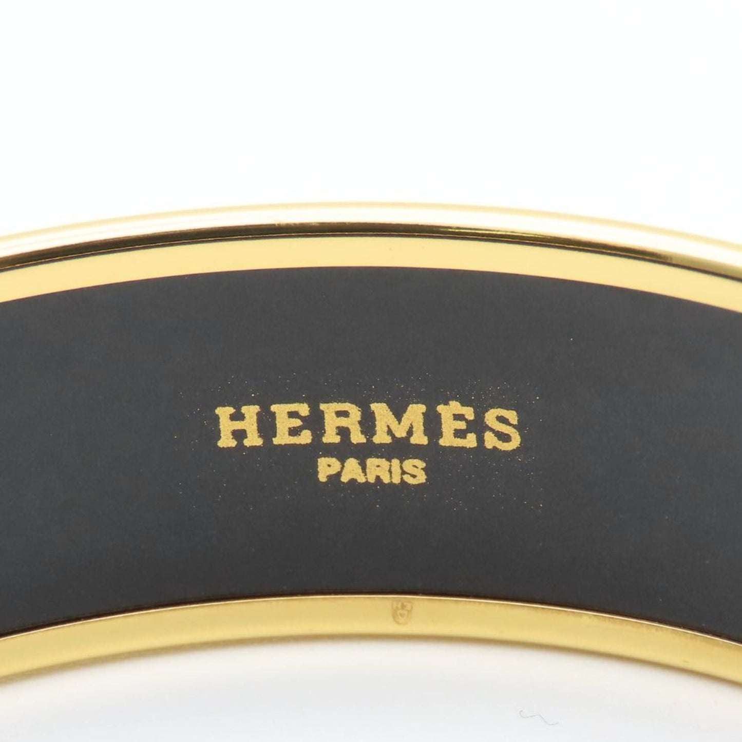 Hermes GM enamel bracelet in green gold and enamel. women's bracelet.
