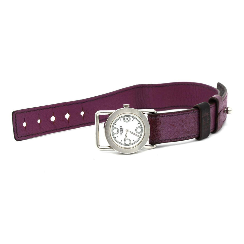 Hermes Barenia Ronde BR1.210 SS Quartz Watch — Good