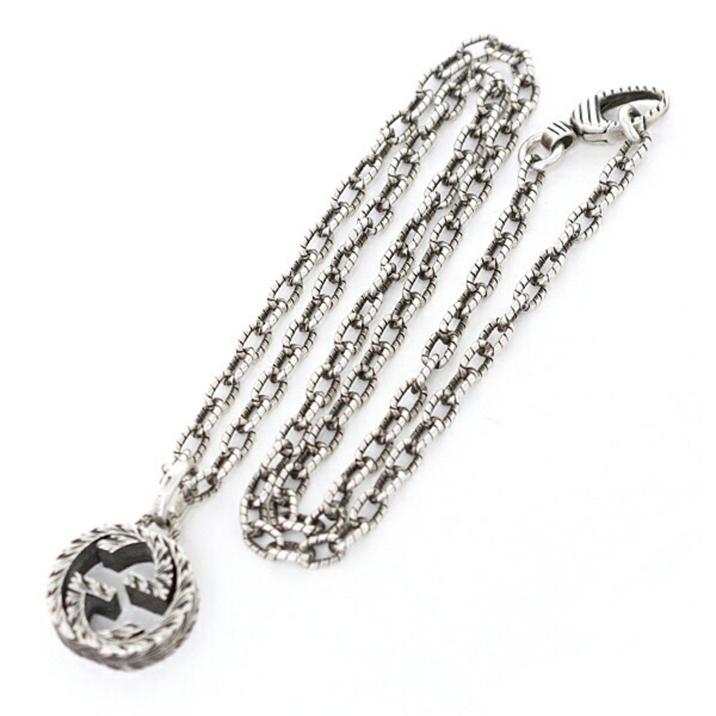GUCCI Gucci Interlocking Pendant Necklace Sterling Silver Ag925 Approx. 45cm 455307