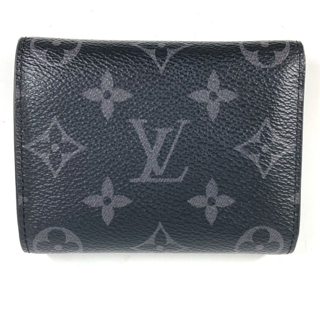 LOUIS VUITTON M12598 Monogram Eclipse Victor Wallet, Compact Trifold Canvas, Black, for Men and Women
