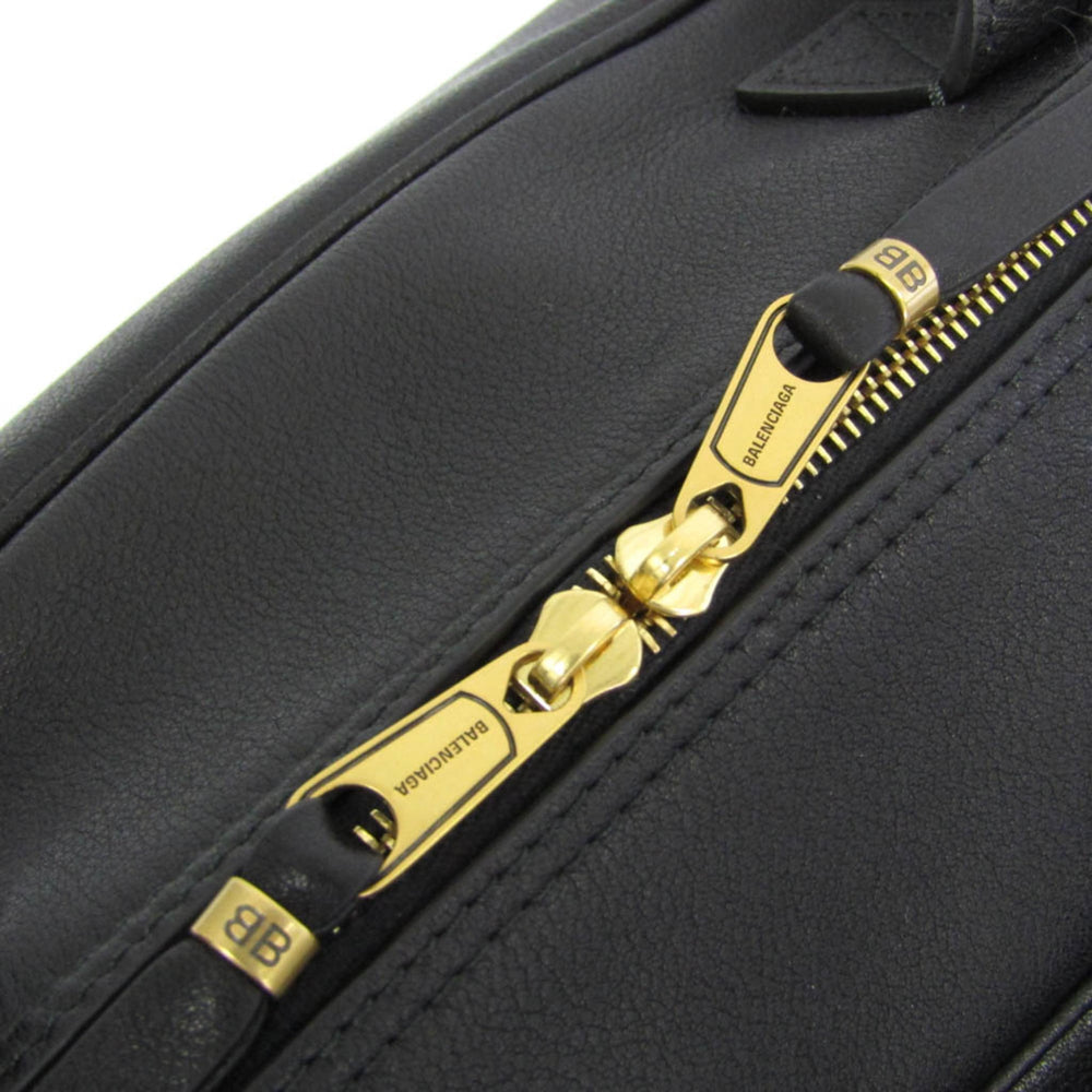 Balenciaga Carry Bowling Bag 826425 Women's Leather Handbag,Shoulder Bag Black — Like New