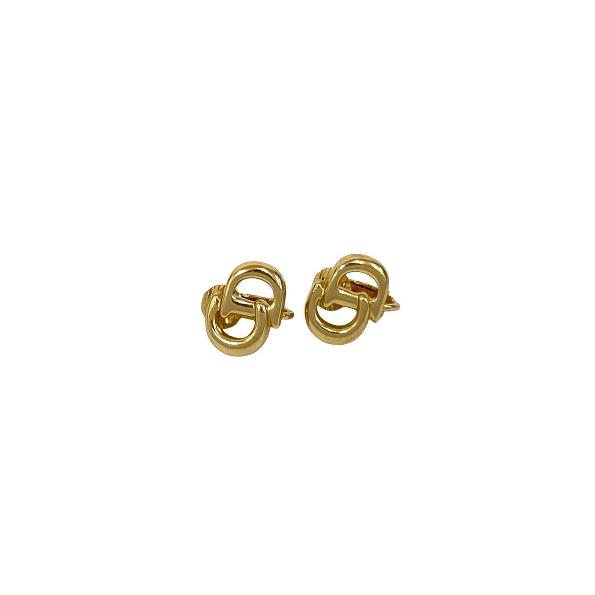 Christian Dior CD GP Earrings and Ear Cuffs, Gold, 10742