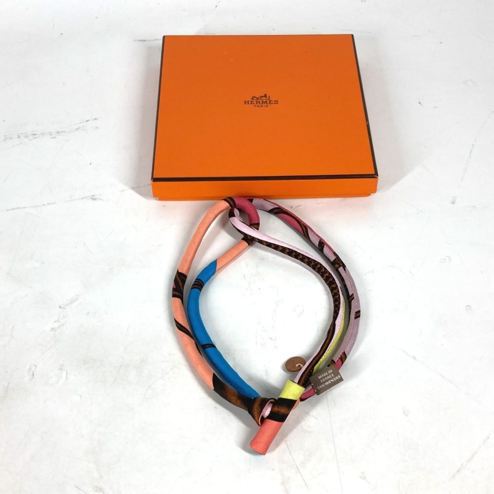 HERMES Hermes choker Petit h accessories necklace silk women's multicolor — Like New