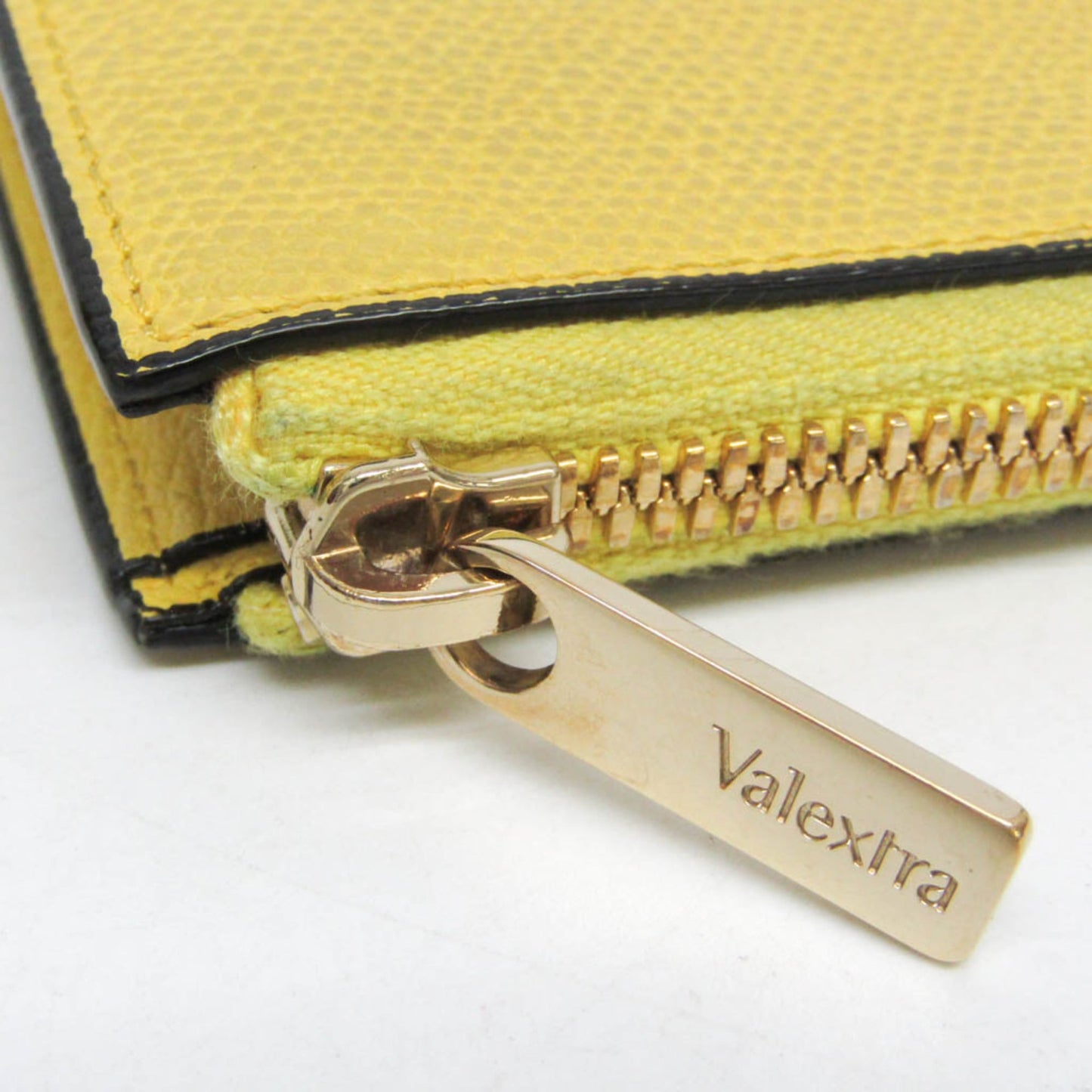Valextra Multi-case Key Ring Women,Men Leather Coin Purse/coin Case Yellow