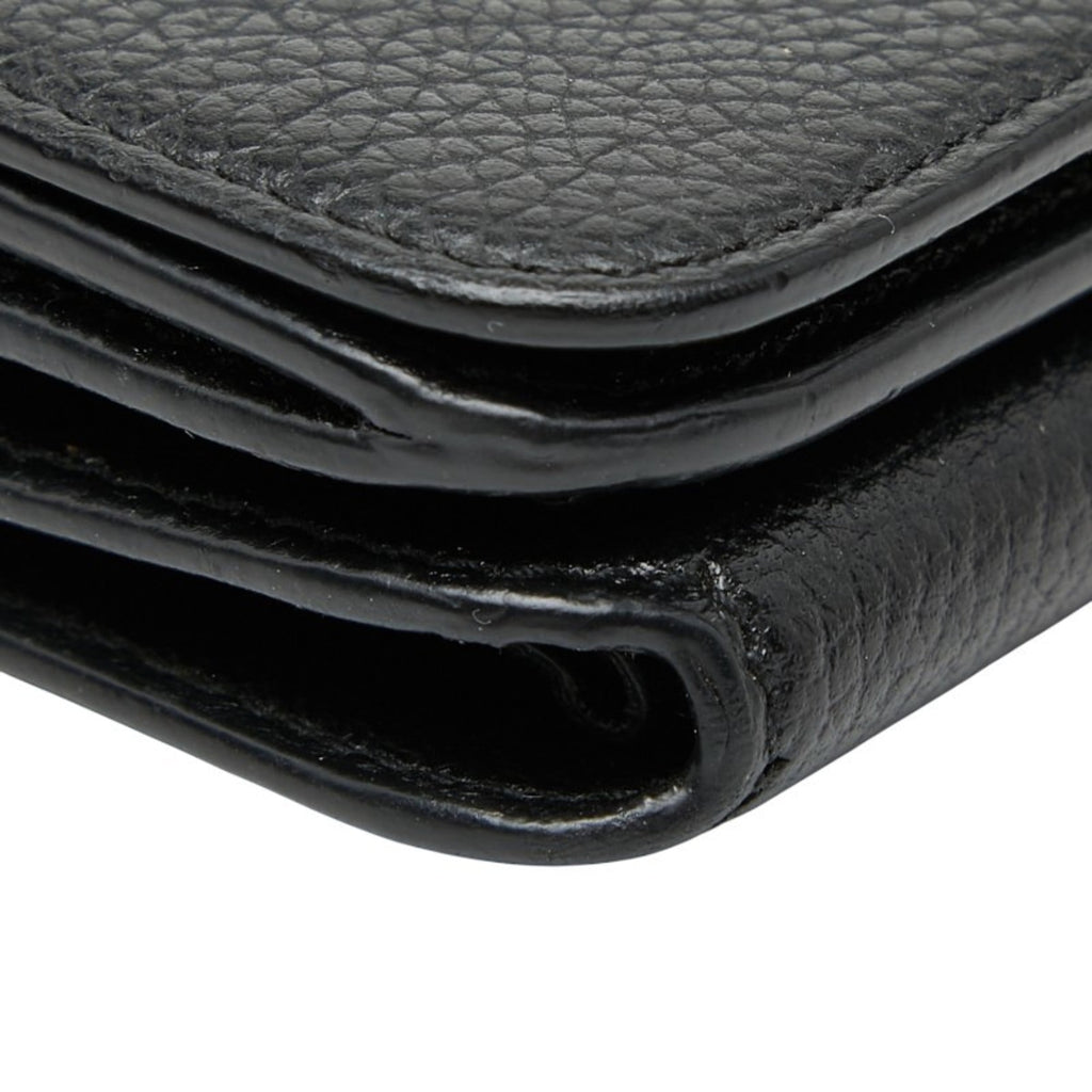 Balenciaga Chain Mini Wallet 618145 Black Leather Women's BALENCIAGA