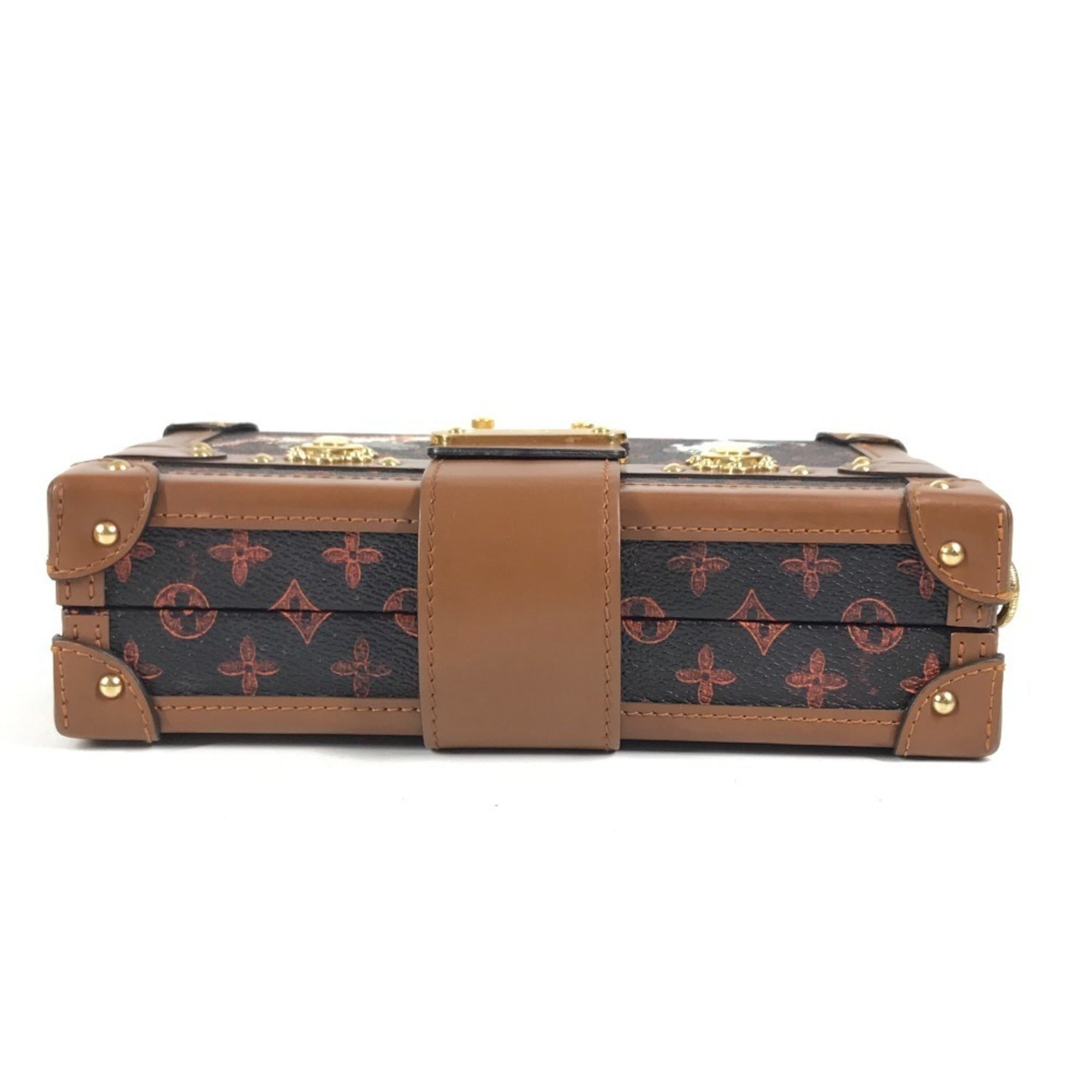 LOUIS VUITTON M44407 Monogram Catgram Petite Malle NM Clutch Bag, 2-Way Shoulder Canvas, Men's/Women's, Brown — Like New