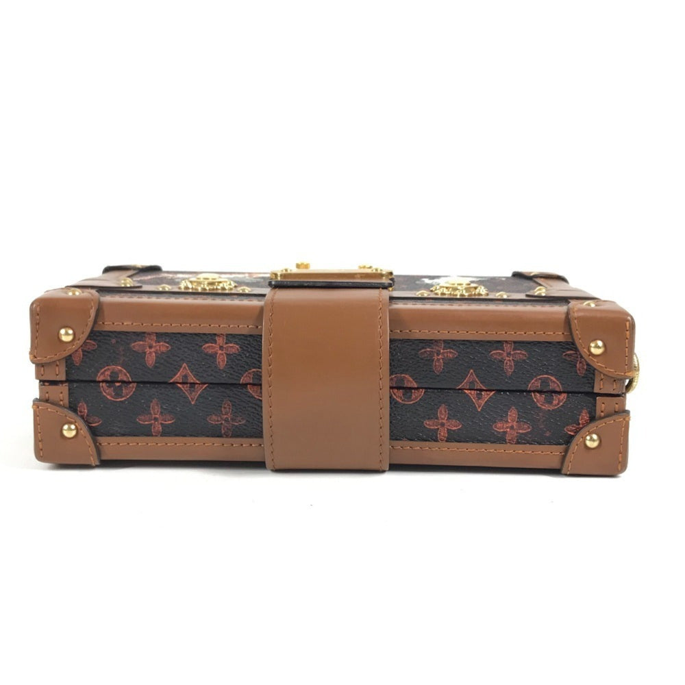 LOUIS VUITTON M44407 Monogram Catgram Petite Malle NM Clutch Bag, 2-Way Shoulder Canvas, Men's/Women's, Brown — Like New