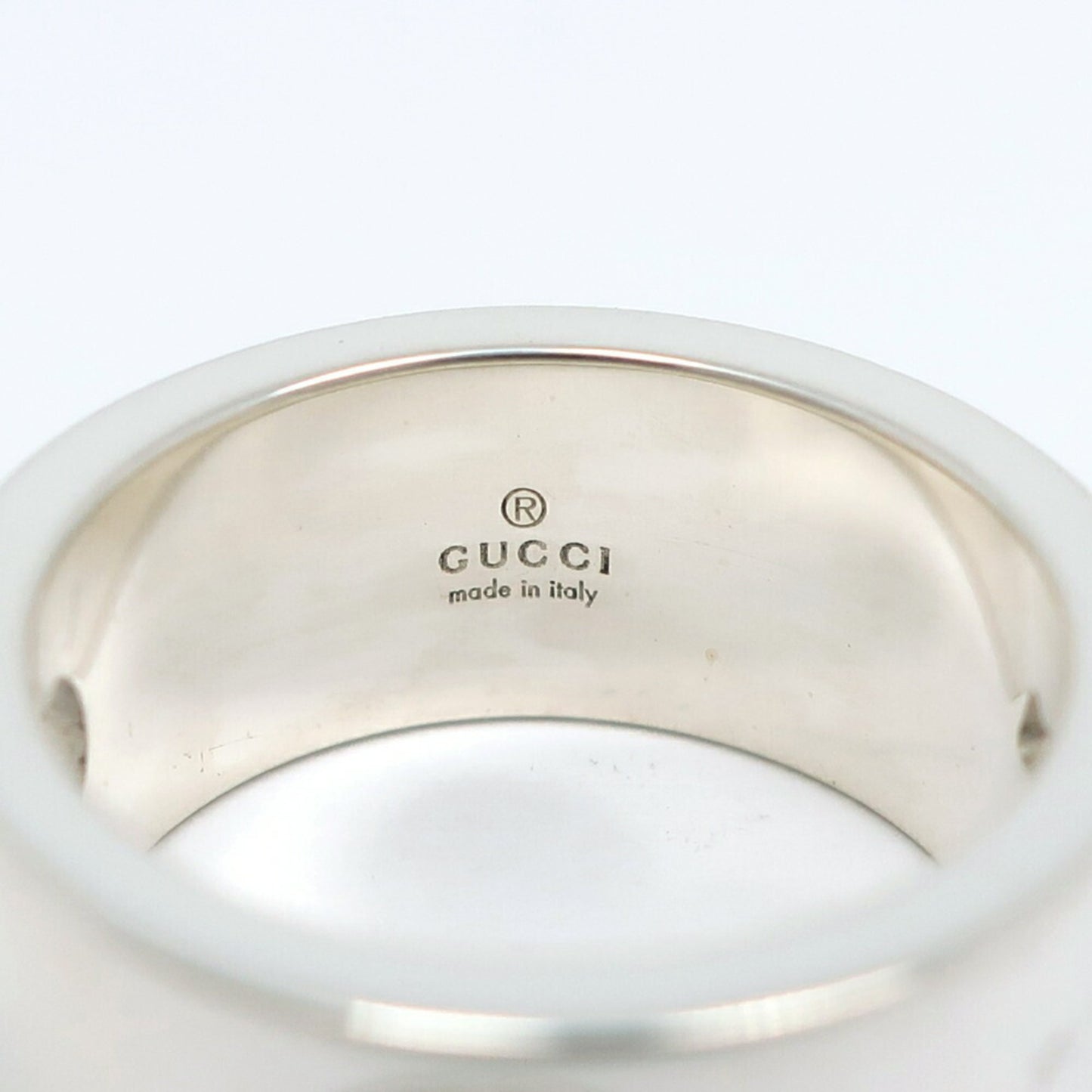 Gucci G 8.5 Ring, Sterling Silver, Approx. 7.7g, Logo, Women's
