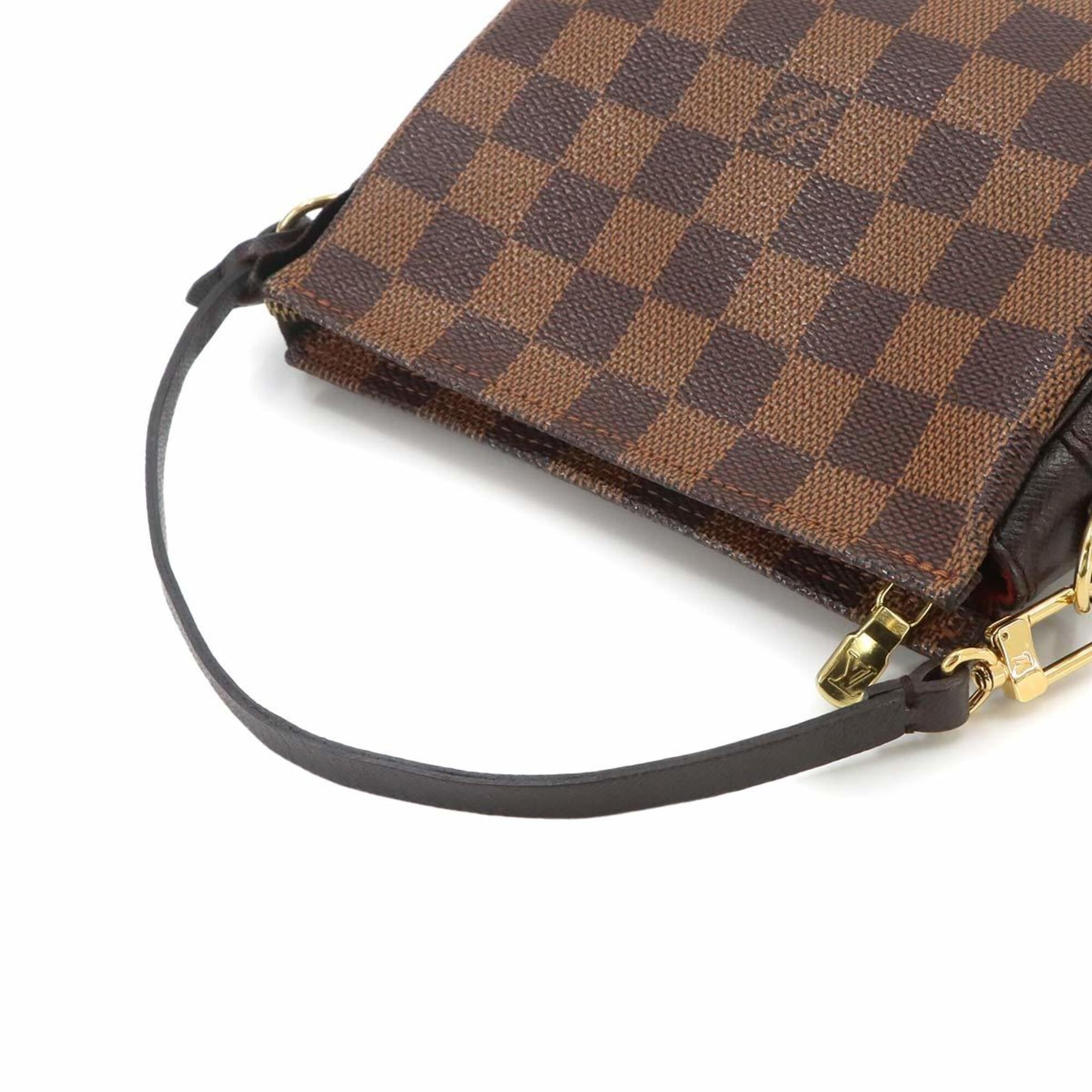 Louis Vuitton Damier Trouse Makeup Handbag Pouch Ebene N51982 Bag — Like New