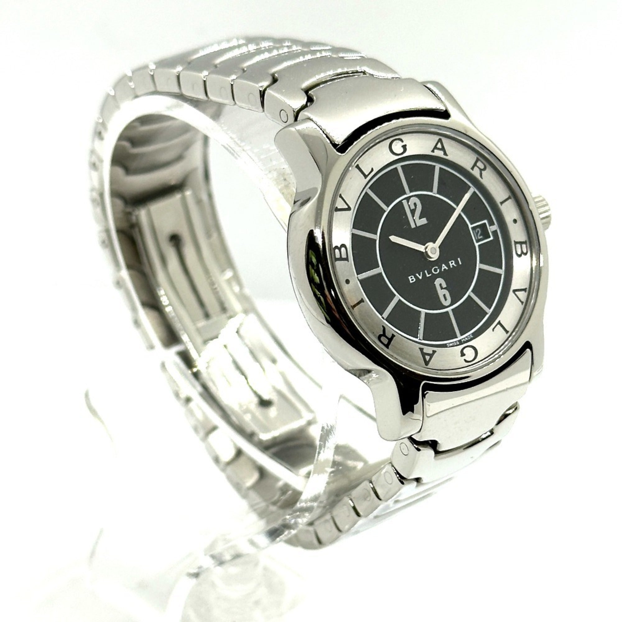BVLGARI ST29S Solotempo Quartz Date Watch, Stainless Steel, Women's, Silver — Very Good