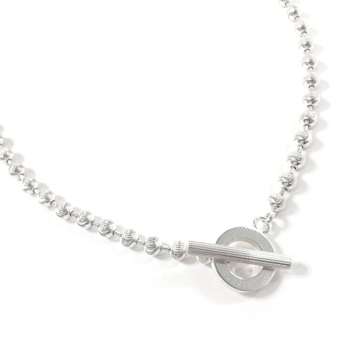 GUCCI Ball Chain Necklace 602736 J8400 8106, Sterling Silver 925, Unisex — Like New
