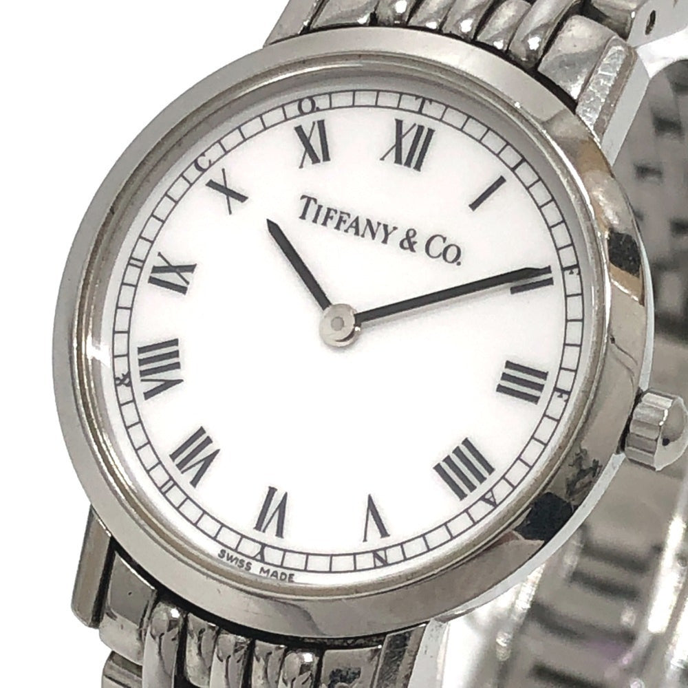 TIFFANY&Co. Tiffany M1510 Classic Quartz Round 2 Hand Analogue Watch SS Ladies Silver — Good