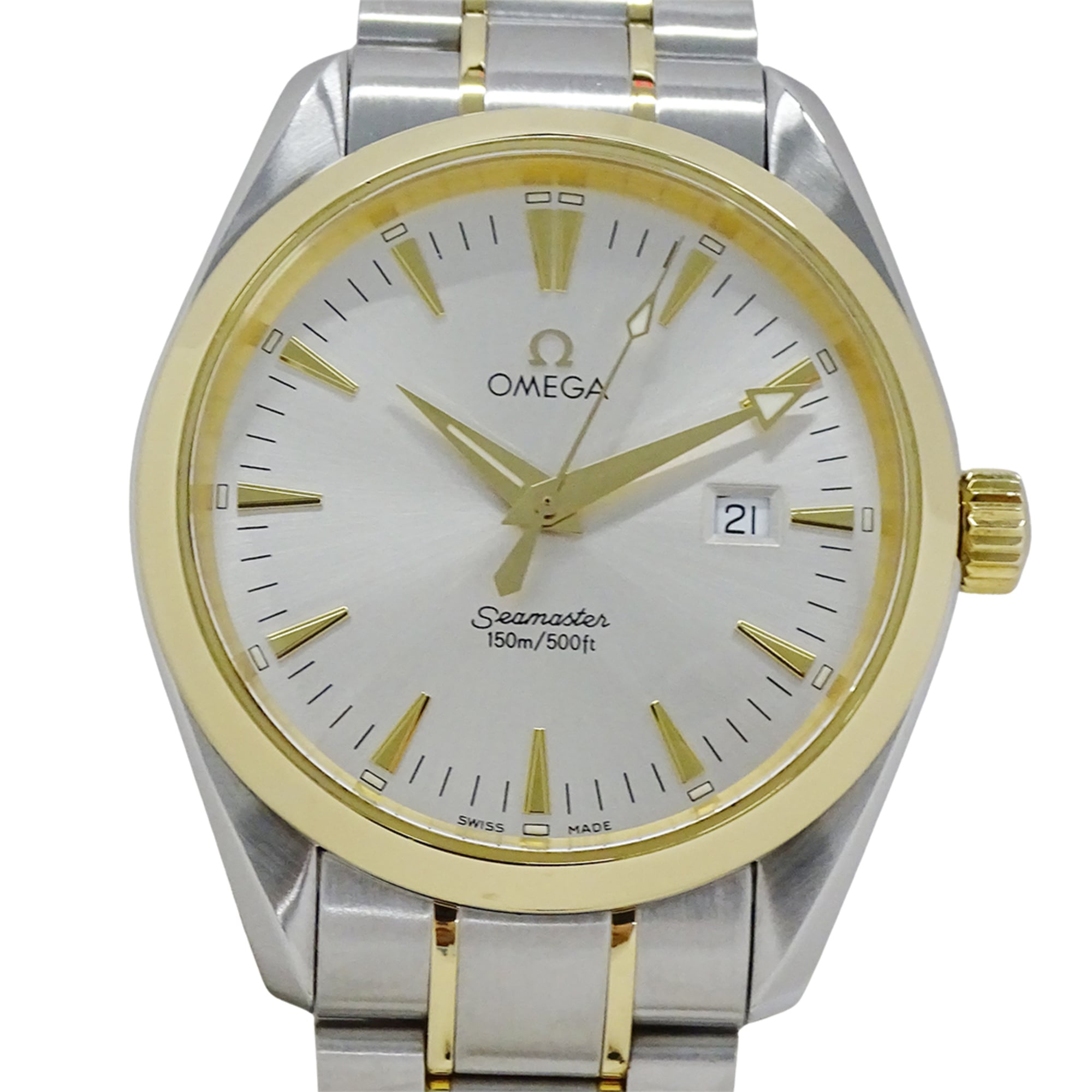 Omega Seamaster Aqua Terra 2317.30 Men's Watch, Brand Name, Date, Quartz, Stainless Steel (SS), Gold (YG) Combination — Good