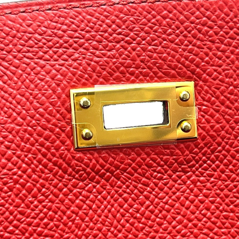 HERMES Kelly 25, Outer Stitching, 2-Way Bag, Shoulder Handbag, Epsom Leather, Women's, ROUGE RADIEUX, Gold Hardware, Red — New - Store Return