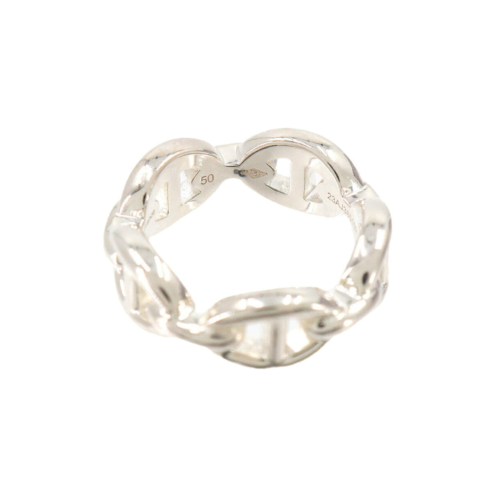 Hermes Chaine d'Ancre Enchainée PM #50 Ring, SV 925 Silver Ring — Like New
