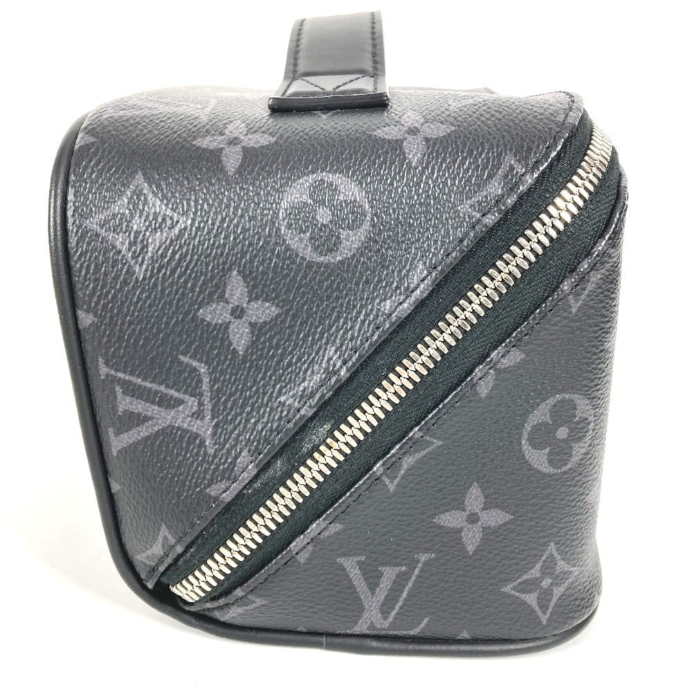 LOUIS VUITTON M11508 Monogram Eclipse Toiletry Bag, Pouch, Second Clutch Handbag, Canvas, Men's, Black — Like New