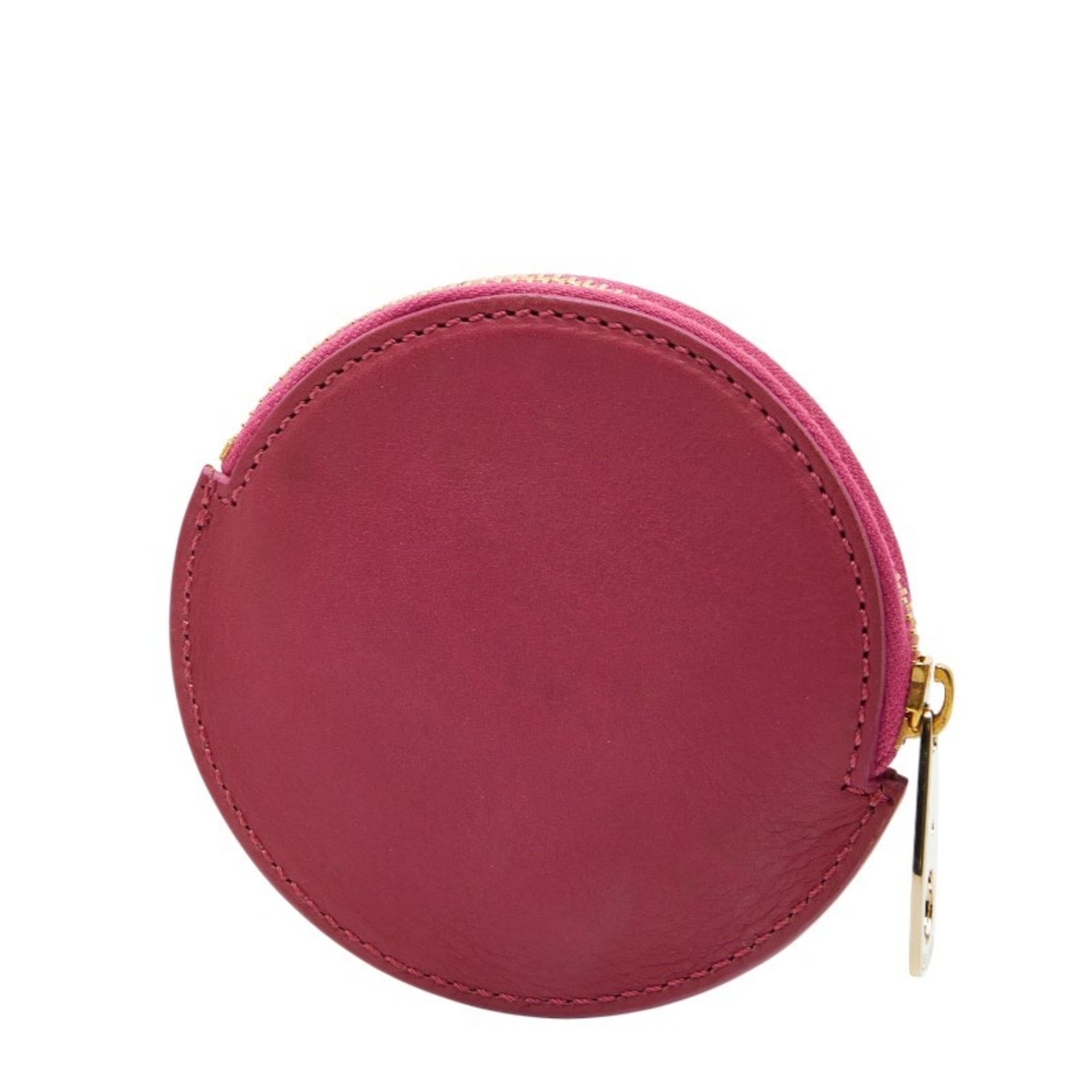 Celine wallet/coin case, pink leather, women's, CELINE