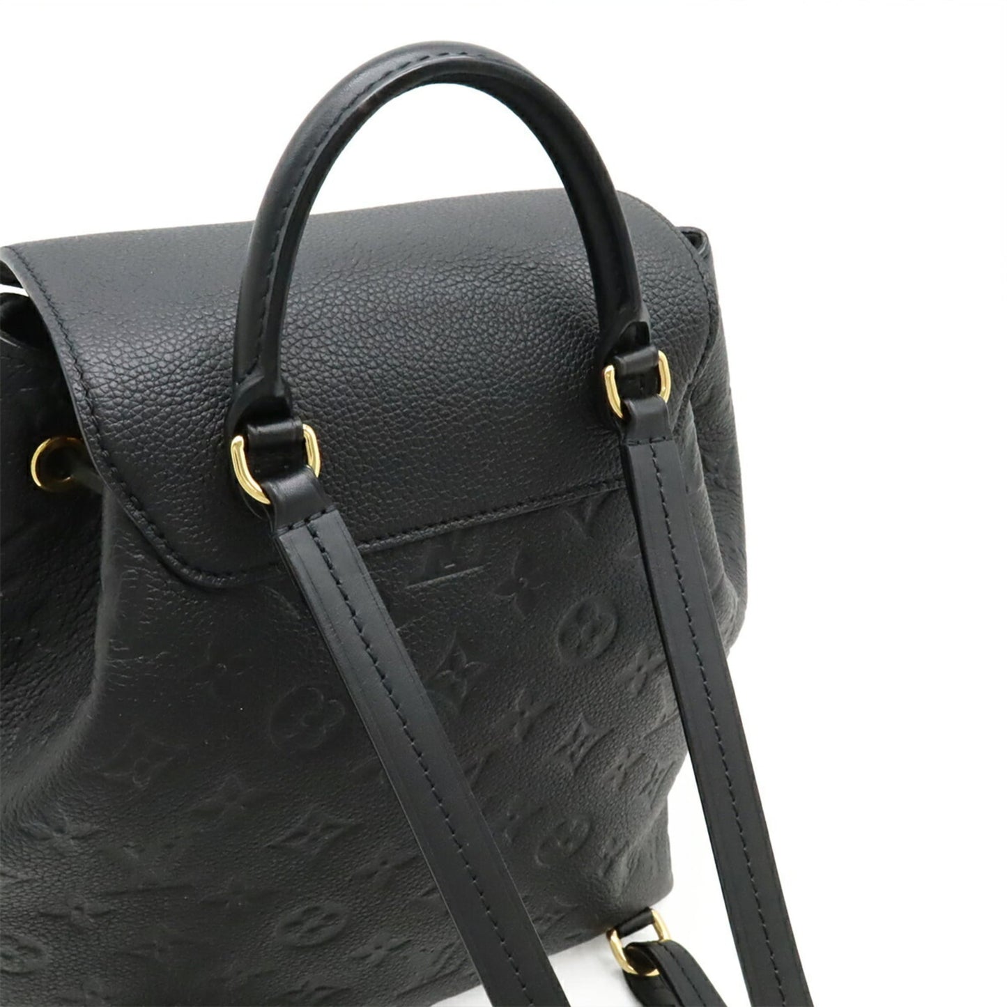 LOUIS VUITTON Monogram Empreinte Montsouris PM Backpack in Noir and Black (M45205)