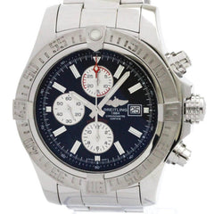 BREITLING Super Avenger ll Chronograph Steel Mens Watch A13371 Polished — Very Good