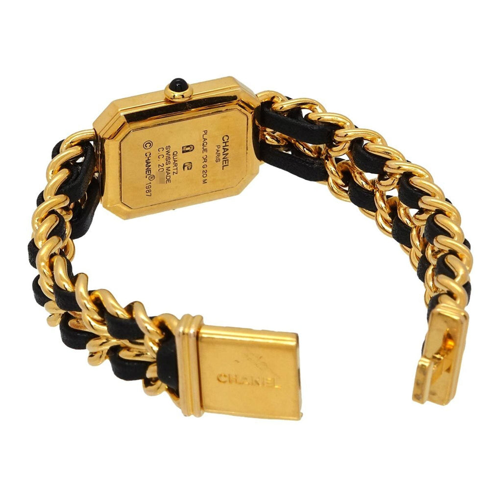Chanel Premiere Large Size H0001 Women's Watch Black Gold Quartz — Very Good