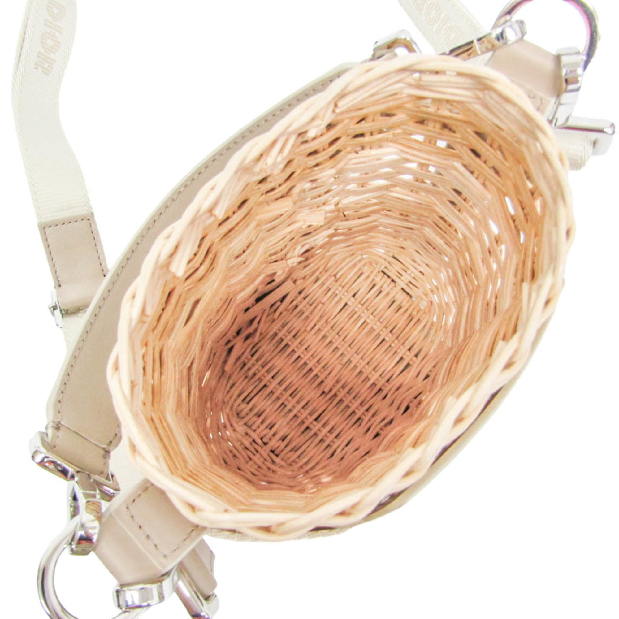 Christian Dior Sahara Basket Bag Women's Rattan,Leather Shoulder Bag Beige — Like New