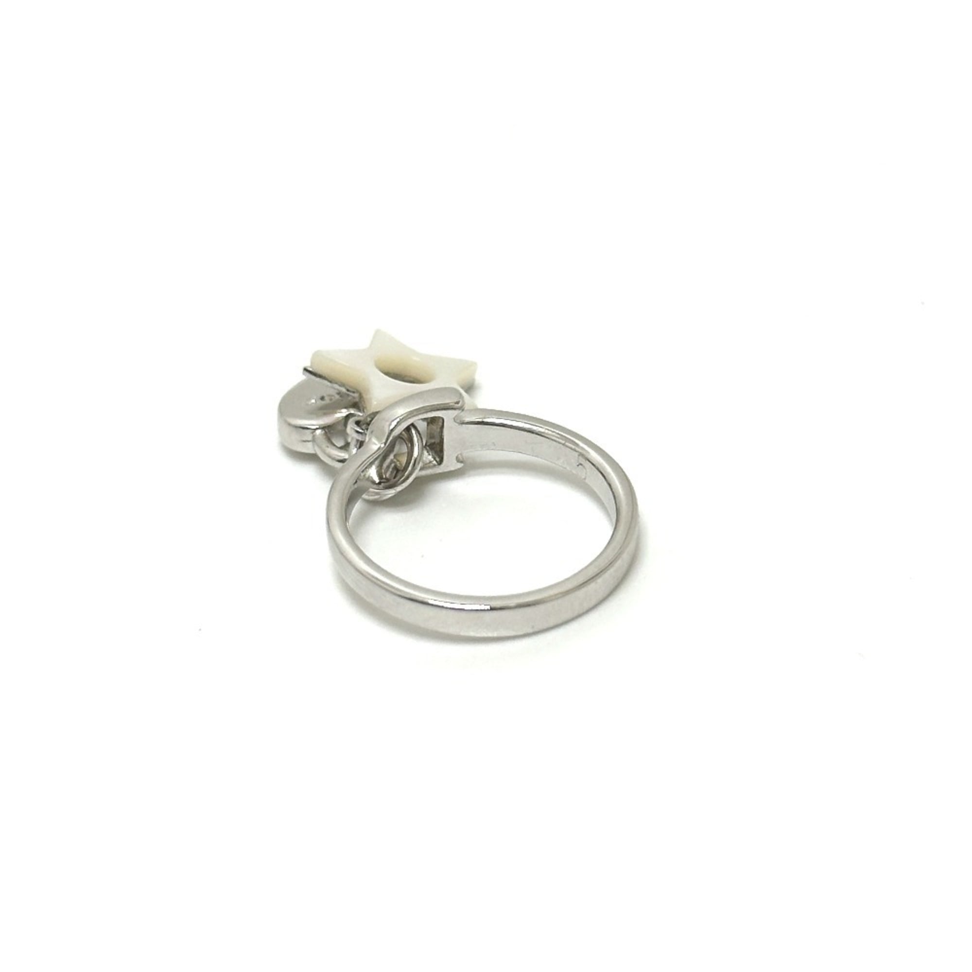 Christian Dior Star Heart Ring, Women's, Silver, Size 10, Like New — Like New