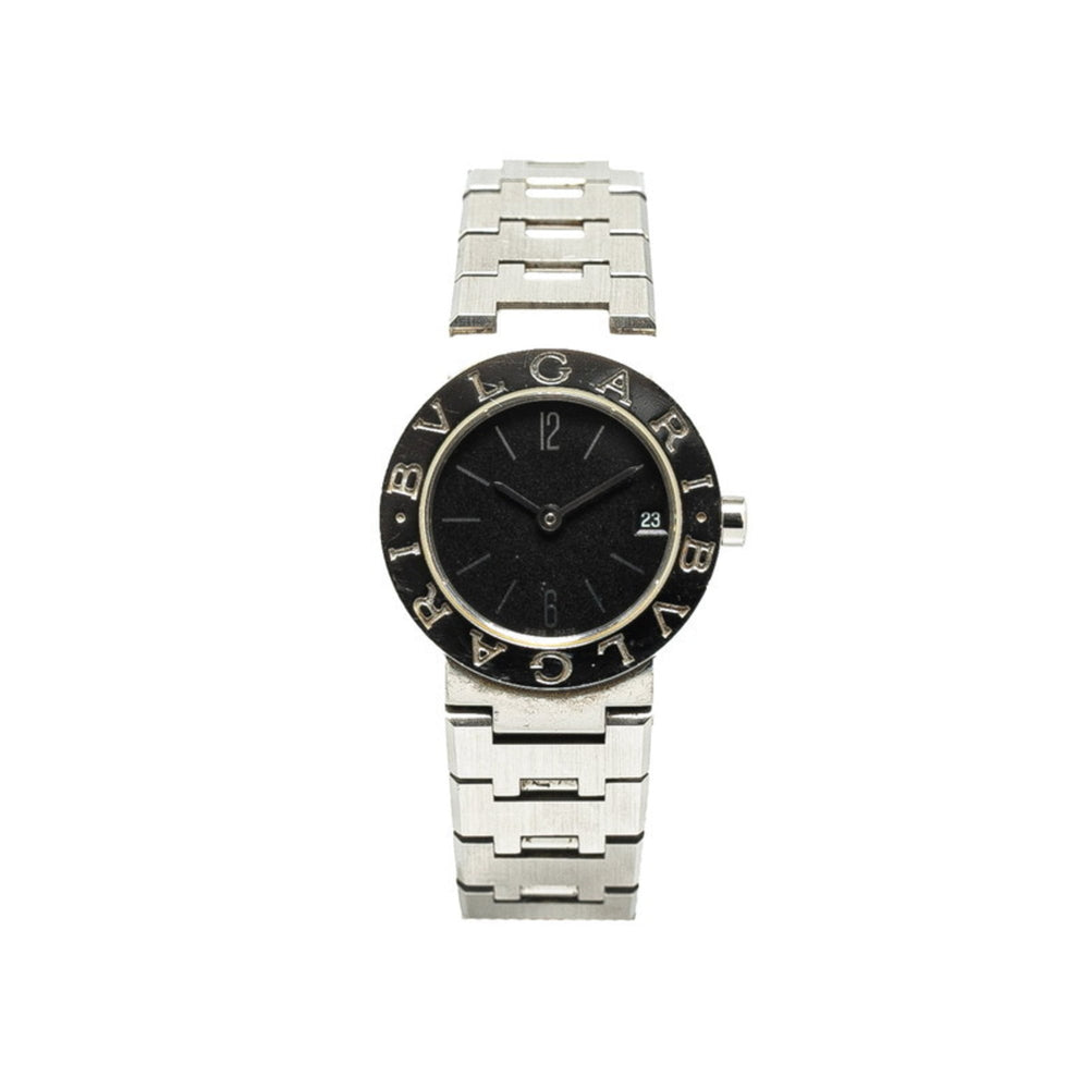 BVLGARI Watch BB23SS Quartz Black Dial Stainless Steel Women's — Good