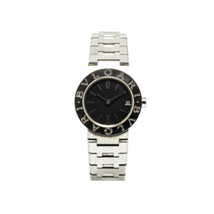 BVLGARI Watch BB23SS Quartz Black Dial Stainless Steel Women's — Good
