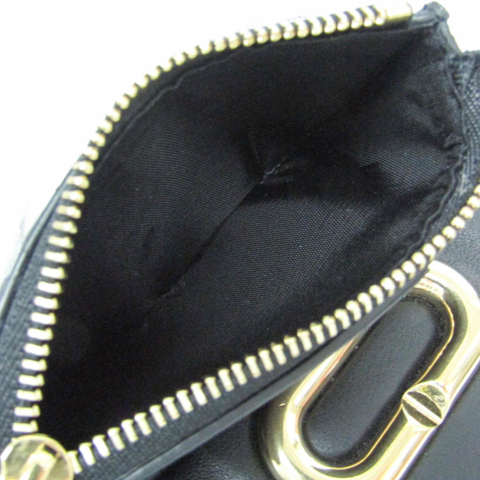 Salvatore Ferragamo Gancini IY 22 0445 Women's Leather Wallet (tri-fold) Black