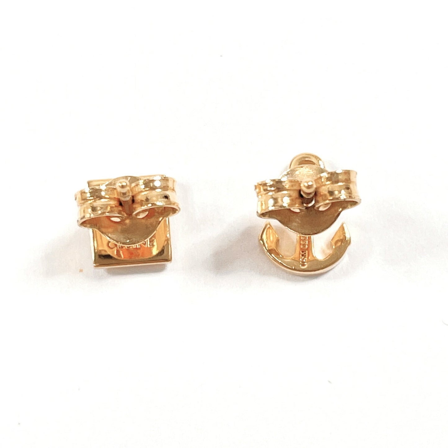 CELINE Anchor Motif Earrings, Metal, Gold, Women's, N5038322