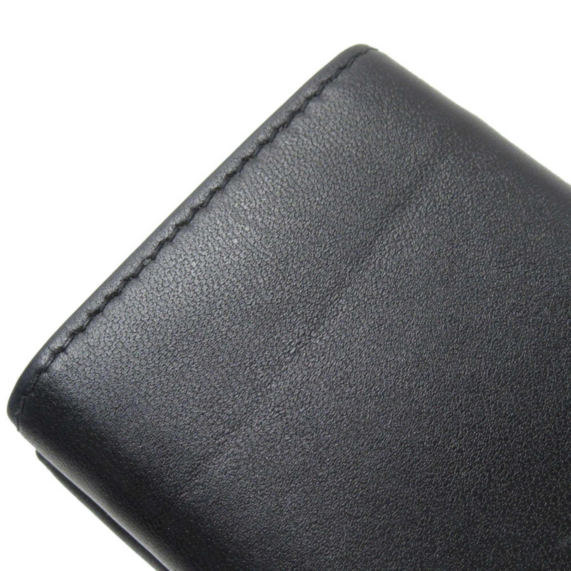 BALENCIAGA Tri-fold Wallet Leather Black Men's Women's t18811g