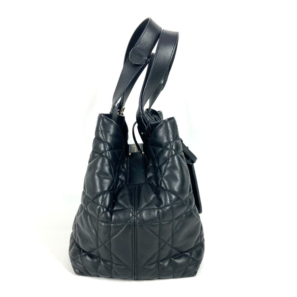 Christian Dior Dior M2821OSHJ 2WAY Bag Toujour Medium Tote Handbag with Pouch Shoulder Calfskin Women's Black — Like New