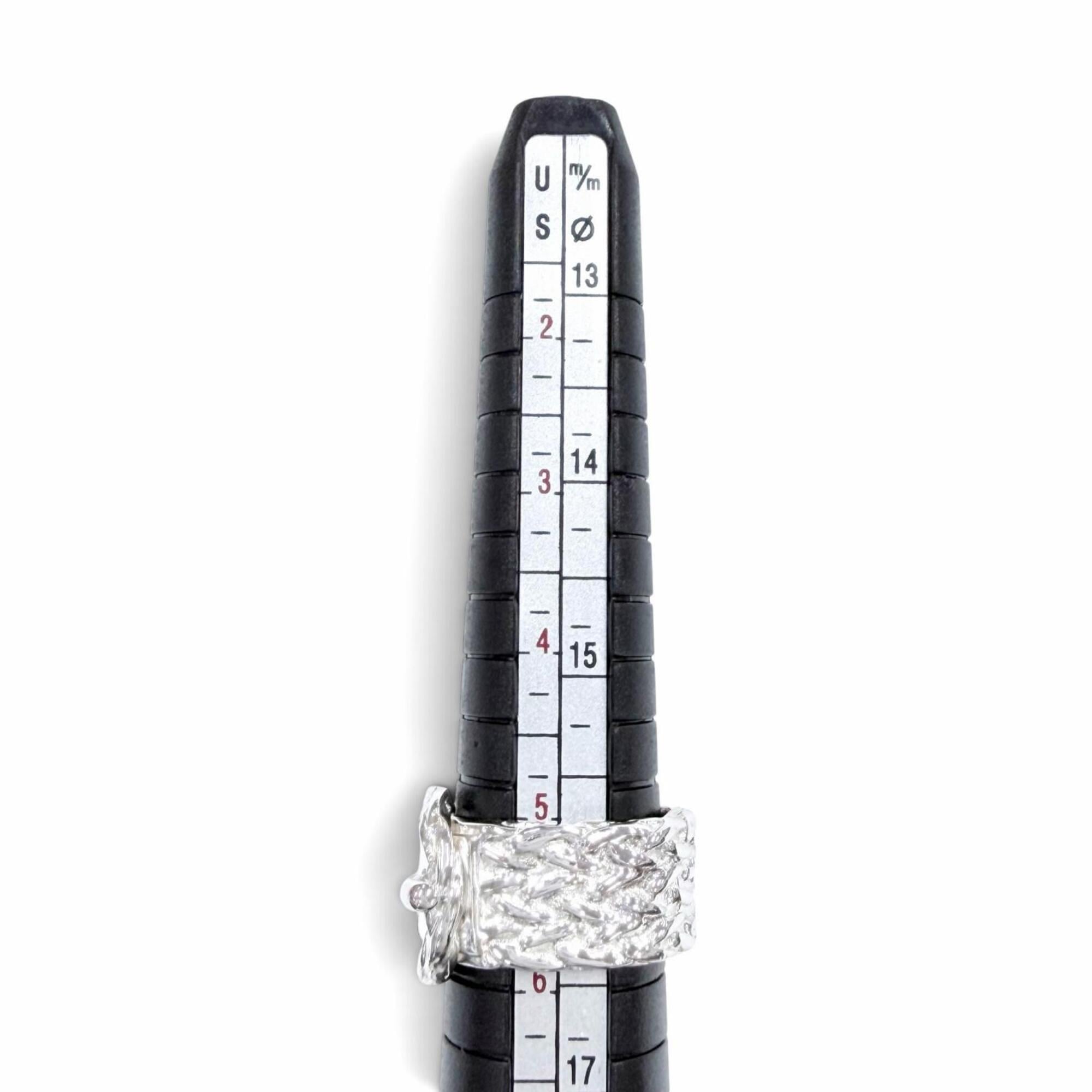 HERMES Vintage Diane Ring, 925 Sterling Silver, Weight 10.8g, Women's — Like New