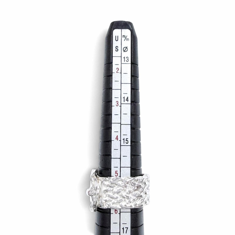 HERMES Vintage Diane Ring, 925 Sterling Silver, Weight 10.8g, Women's — Like New