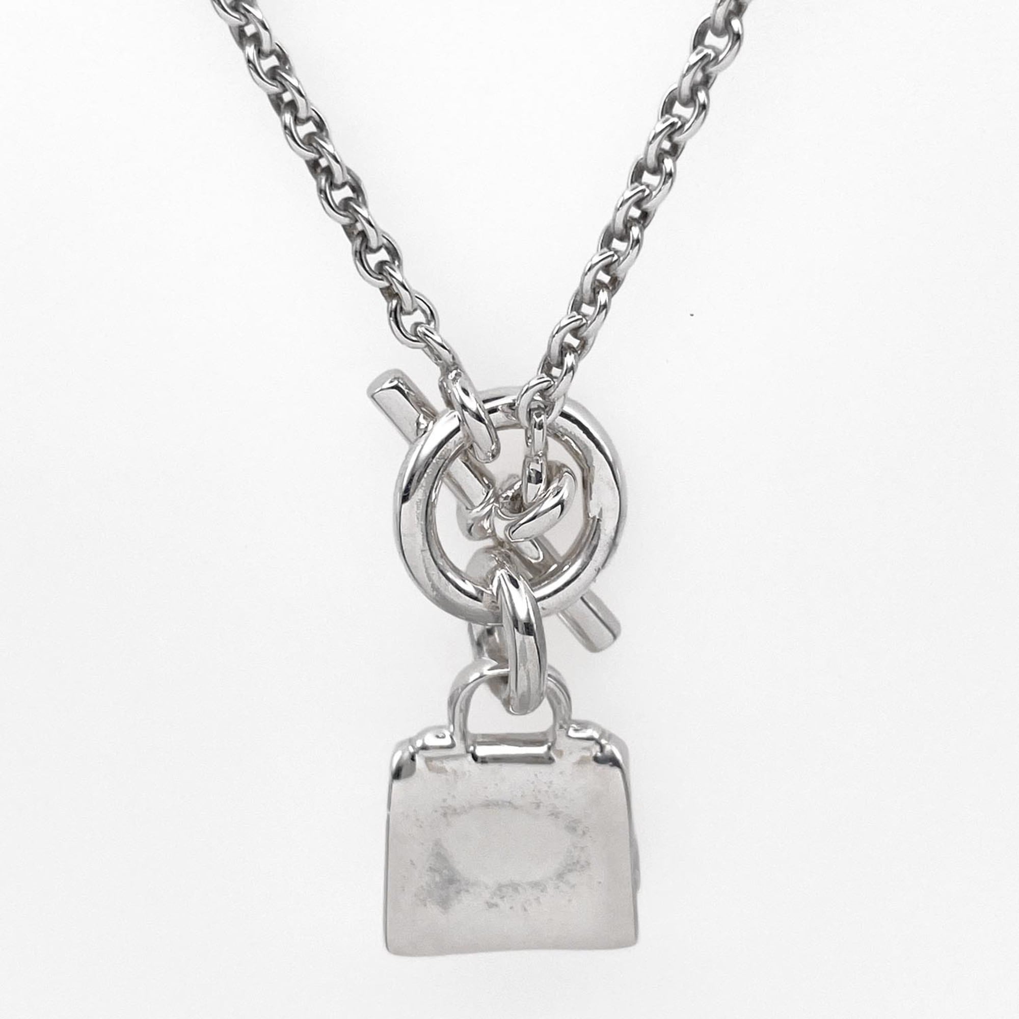 HERMES Amulette Kelly Charm Necklace Pendant Toggle SV925 Men's Women's — Like New