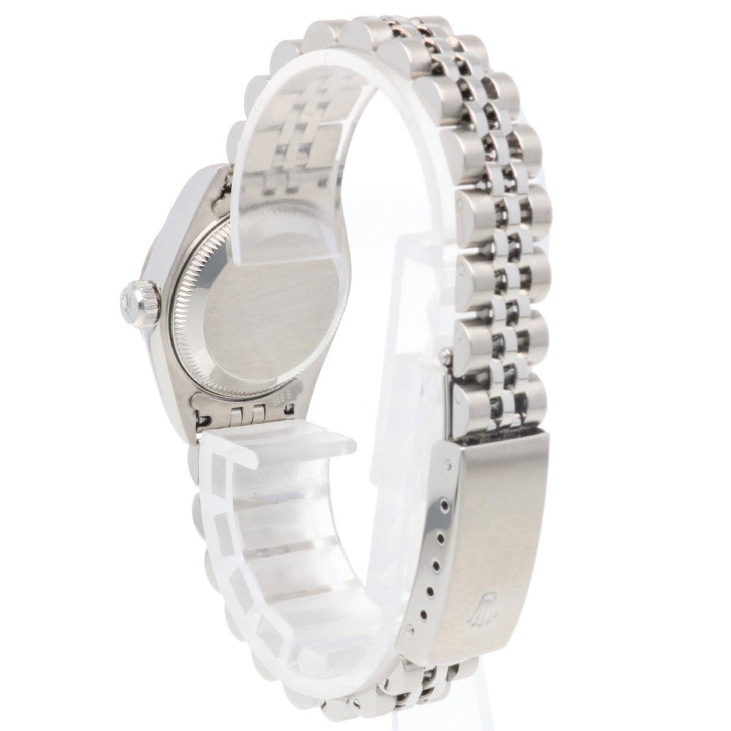 Rolex Datejust Oyster Perpetual Watch, Stainless Steel, Automatic, Women's, 79174NGR, ROLEX F-Serial, 2003-2004 Model, 10 Ruby Beads, White Shell, Overhauled