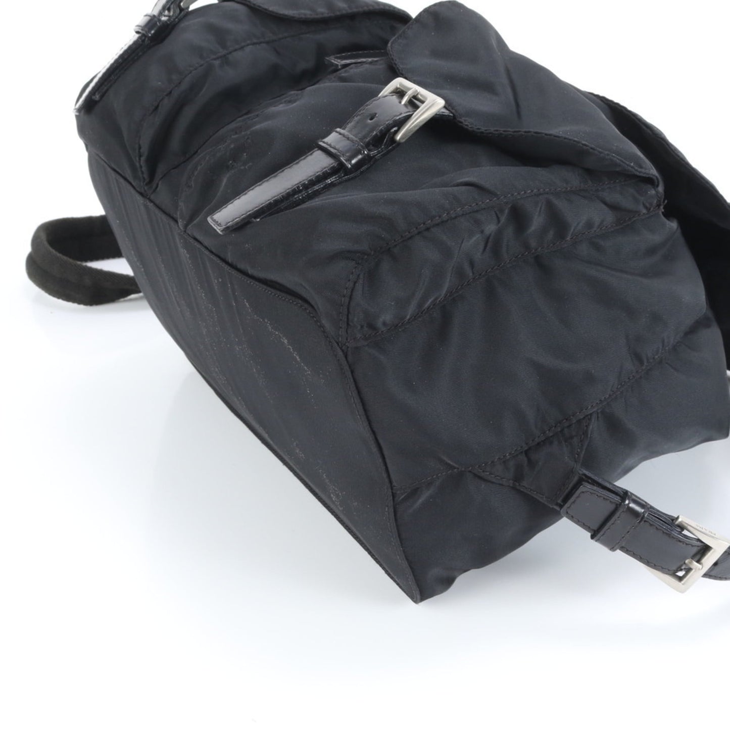 Prada Tessuto Nylon and Leather Backpack in Black for Women