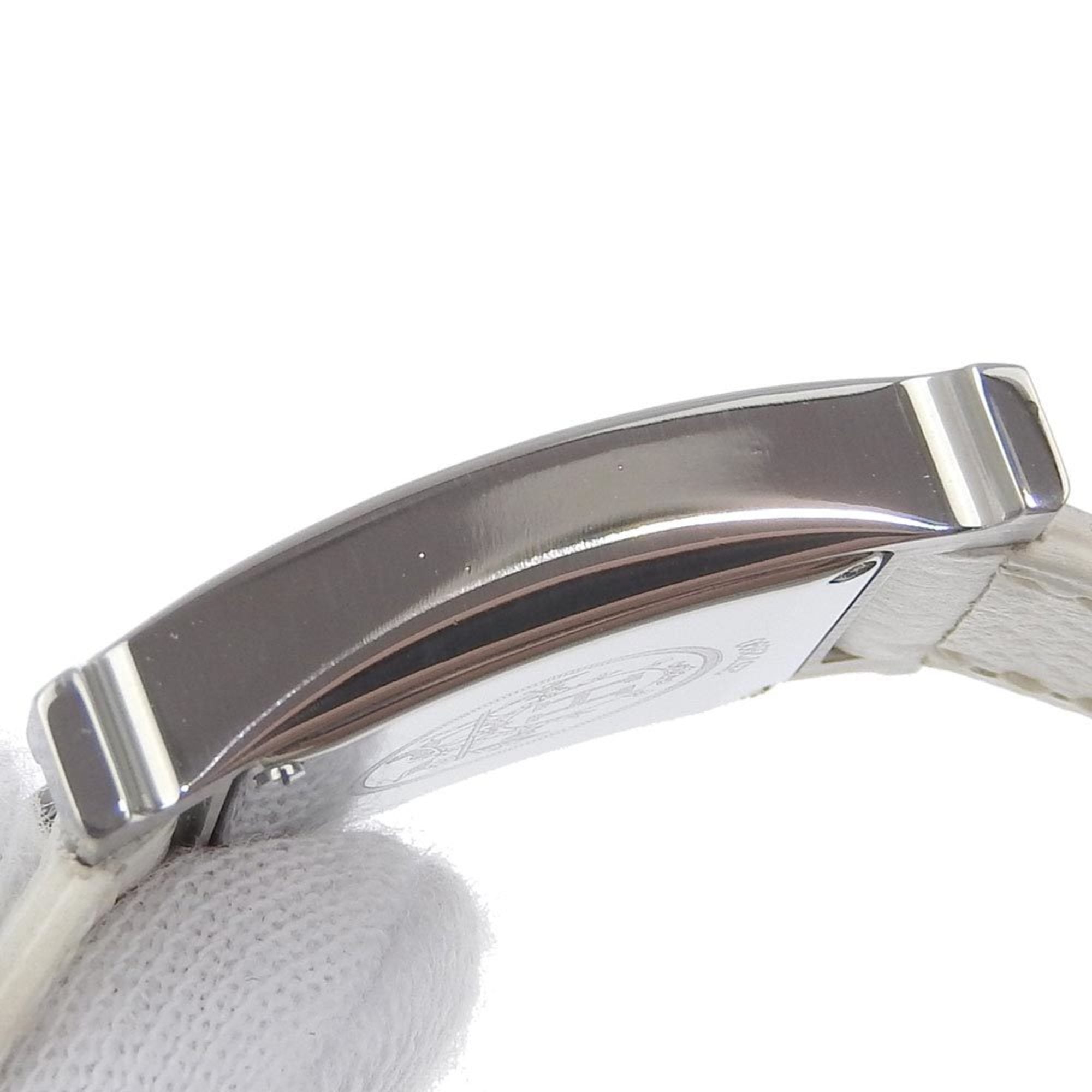 Hermes HERMES H Watch Wristwatch HH1.210 Stainless Steel x Leather 2005 Quartz Analog Display White Dial Ladies — Very Good