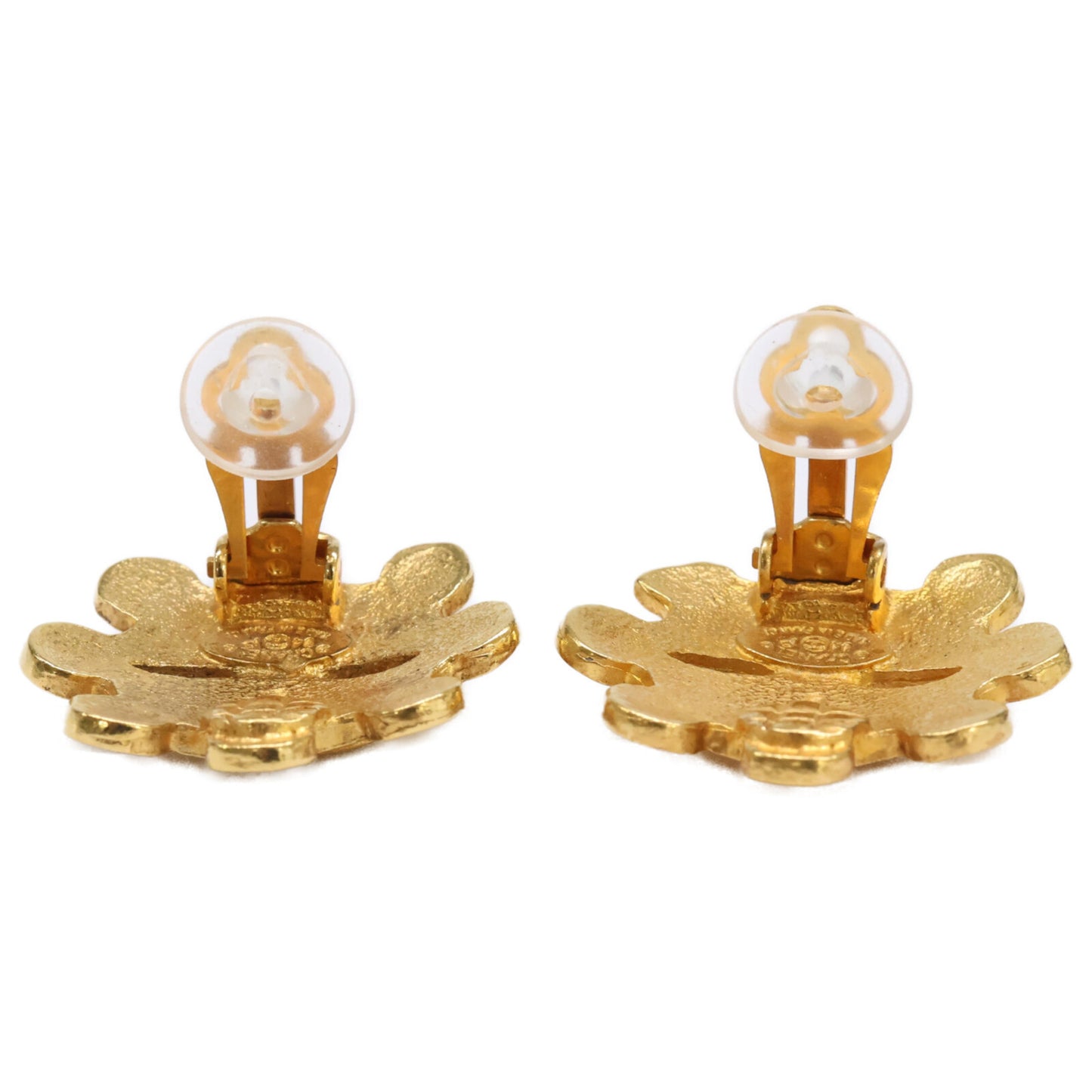 CHANEL 94P Coco Mark Earrings, Gold, Women's